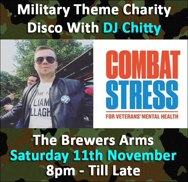 combat stress chairt disco at the brewers arms