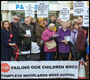 woodlands meed protest at county hall;